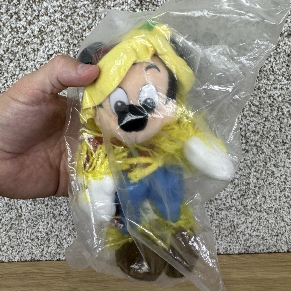 NEW Walt Disney World Mickey Mouse Scarecrow Plush Bean Bag Brand New Sealed